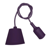 Oprawa zwieszana silikonowa V-TAC E27 fioletowa VT-7228-PE 5 lat gwarancji | 3800157609470 LED EUROPE