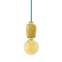 Oprawa zwieszana V-TAC drewno niebieski przewód VT-7778-BL 5 lat gwarancji | 3800157610957 LED EUROPE