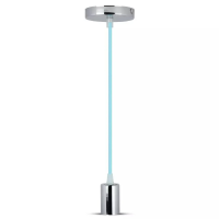 Oprawa zwieszana V-TAC chrom metal jasno niebieski przewód VT-7338-LB 5 lat gwarancji | 3800157611602 LED EUROPE