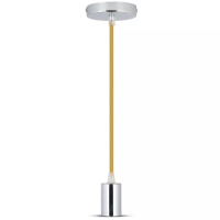 Oprawa zwieszana V-TAC chrom metal beżowy przewód VT-7338-BE 5 lat gwarancji | 3800157611671 LED EUROPE
