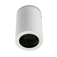 Oprawa V-TAC aluminiowa GU10 okrągła natynkowa tuba biała+czarny 142x100 VT-796-WH | 3800157612043 LED EUROPE