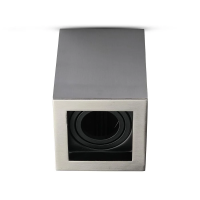 Oprawa V-TAC aluminiowa GU10 kostka kwadrat natynkowa satyna+czarny 142x100x100 VT-797-SN | 3800157612098 LED EUROPE