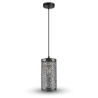 Oprawa zwieszana V-TAC tuba siatka czarny mat VT-7131-MB 5 lat gwarancji | 3800157616607 LED EUROPE