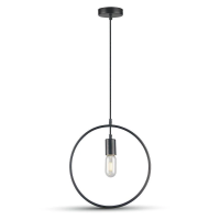 Oprawa zwieszana V-TAC koło czarny mat VT-7322-MB 5 lat gwarancji | 3800157616713 LED EUROPE
