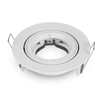 Oczko V-TAC aluminiowe odlew GU10 okrągłe ruchome białe VT-775-WH | 3800157617116 LED EUROPE