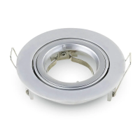 Oczko V-TAC aluminiowe odlew GU10 okrągłe ruchome srebrno szary VT-775MG | 3800157617130 LED EUROPE