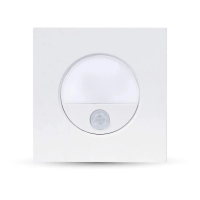 Oprawa schodowa 3W LED V-TAC biała czujnik ruchu 230V VT-8035 4000K 100lm | 3800157617291 LED EUROPE