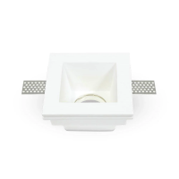 Oczko V-TAC gips GU10 wpuszczane kwadrat 120x120 białe VT-763 | 3800157618595 LED EUROPE