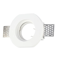 Oczko V-TAC gips GU10 wpuszczane okrągłe białe fi.140 białe VT-764 | 3800157618601 LED EUROPE