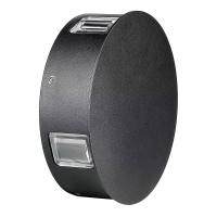 Oprawa ścienna V-TAC 4W LED IP65 czarna okrągła VT-706 4000K 440lm | 3800157623339 LED EUROPE