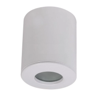 Oprawa V-TAC GU10 natynkowa tuba okrągła z szybą biała IP54 82x101 VT-711 3 lata gwarancji | 3800157625135 LED EUROPE