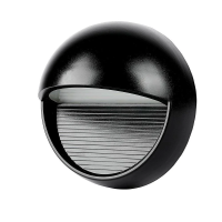 Oprawa ścienna elewacyjna 3W LED V-TAC czarna okrągła 230V IP65 VT-1182-B 4000K 210lm | 3800157628389 LED EUROPE