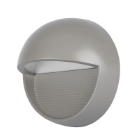 Oprawa ścienna elewacyjna 3W LED V-TAC szara okrągła 230V IP65 VT-1182-G 3000K 210lm | 3800157628396 LED EUROPE