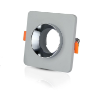 Oczko V-TAC gips beton GU10 kwadrat wpuszczane szary/chrom VT-862-CHG 5 lat gwarancji | 3800157634458 LED EUROPE