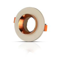 Oczko V-TAC gips beton GU10 okrągłe wpuszczane białe/różowe złoto VT-862-MRC 5 lat gwarancji | 3800157634502 LED EUROPE