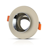 Oczko V-TAC gips beton GU10 okrągłe wpuszczane białe/chrom VT-862-MRD 5 lat gwarancji | 3800157634519 LED EUROPE