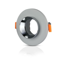Oczko V-TAC gips beton GU10 okrągłe wpuszczane szary/chrom VT-862-MG | 3800157634533 LED EUROPE