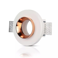 Oczko V-TAC gips GU10 okrągłe wpuszczane G-K białe+złoto VT-866-MRD 5 lat gwarancji | 3800157635615 LED EUROPE