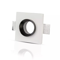 Oczko V-TAC gips GU10 kwadrat wpuszczane G-K białe+czarne VT-866-BSQ 5 lat gwarancji | 3800157635622 LED EUROPE