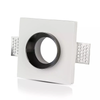 Oczko V-TAC gips GU10 kwadrat wpuszczane G-K białe+chrom VT-866-CSQ 5 lat gwarancji | 3800157635639 LED EUROPE