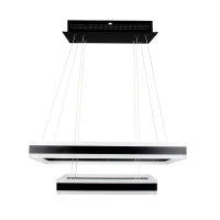 Oprawa zwieszana LED V-TAC 100W soft light chandelier ściemnianie czarny VT-101-2D 3000K 8050lm 3 la | 3800157638722 LED EUROPE