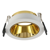 Oczko V-TAC GU10 wpuszczane białe/złoty okrągłe VT-872-WG 3 lata gwarancji | 3800157638975 LED EUROPE