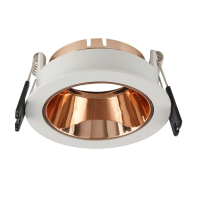 Oczko V-TAC GU10 wpuszczane białe/złoty mosiądz okrągłe VT-872-WR 3 lata gwarancji | 3800157638982 LED EUROPE