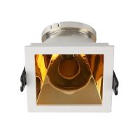 Oczko V-TAC GU10 wpuszczane białe/złoty kwadrat VT-875-WG 3 lata gwarancji | 3800157639095 LED EUROPE