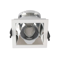 Oczko V-TAC GU10 wpuszczane białe/chrom kwadrat VT-875-WC 3 lata gwarancji | 3800157639118 LED EUROPE
