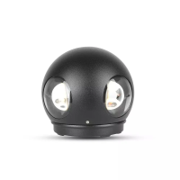 Kinkiet ścienny V-TAC 4W LED czarny okrągły IP65 VT-834 4000K 440lm | 3800157640480 LED EUROPE