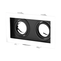 Oprawa sufitowa wpuszczana V-TAC 2xGU10 biało/czarna VT-886 3 lata gwarancji | 3800157648646 LED EUROPE