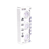 Zestaw oczek 3x5W GU10 białe V-TAC VT-3333 6400K 400lm | 3800157650052 LED EUROPE