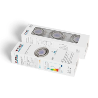 Zestaw oczek 3x5W GU10 satyna V-TAC VT-4444 3000K 400lm | 3800157650069 LED EUROPE