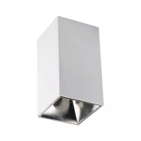 Oprawa sufitowa V-TAC GU10 kwadrat natynkowa biały+chrom 74x74x140mm VT-882-Q 3 lata gwarancji | 3800157651905 LED EUROPE