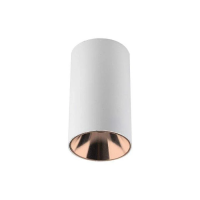 Oprawa sufitowa V-TAC GU10 okrągła natynkowa tuba biały+różowe złoto 80x140mm VT-882-R 3 lata gwaran | 3800157651974 LED EUROPE