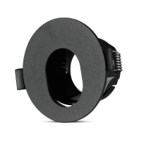 Oczko V-TAC GU10 asymetryczne wpuszczane czarne okrągłe VT-874 3 lata gwarancji | 3800157652018 LED EUROPE