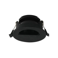 Oczko V-TAC GU10 okrągłe z półkolem czarne VT-884 3 lata gwarancji | 3800157652056 LED EUROPE