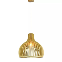 Oprawa zwieszana V-TAC E27 drewniana stożek fi450 VT-4453 5 lat gwarancji | 3800157655163 LED EUROPE