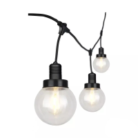 Girlanda ogrodowa 6xE27 3metry czarny MAT IP65 V-TAC VT-720S 5 lat gwarancji | 3800157655828 LED EUROPE