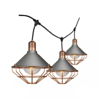 Girlanda ogrodowa 6xE27 3metry miedź MAT siatka loft IP65 V-TAC VT-717BS 5 lat gwarancji | 3800157655866 LED EUROPE