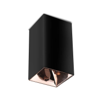 Oprawa sufitowa V-TAC GU10 kwadrat natynkowa czarny+różowe złoto 74x74x140mm VT-882SQ 3 lata gwaranc | 3800157659819 LED EUROPE