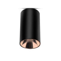 Oprawa sufitowa V-TAC GU10 okrągła natynkowa tuba czarny+różowe złoto 80x140mm VT-882RD-RG 3 lata gw | 3800157659857 LED EUROPE