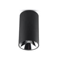 Oprawa sufitowa V-TAC GU10 okrągła natynkowa tuba czarny+ciemny chrom 80x140mm VT-882RD 3 lata gwara | 3800157659864 LED EUROPE