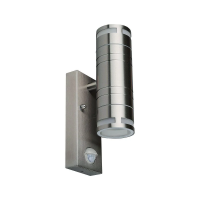 Kinkiet ogrodowy V-TAC GU10 czujnik ruchu IP44 stal kwasówka VT-7632S 3 lata gwarancji | 3800157661812 LED EUROPE