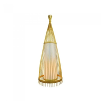 Drewniana lampa podłogowa V-TAC rattan E27 150cm VT-4150 5 lat gwarancji | 3800157655170 LED EUROPE