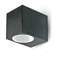 Kinkiet ścienny V-TAC GU10 aluminium kwadrat czarny W dół IP44 VT-7651 | 3800157617697 LED EUROPE