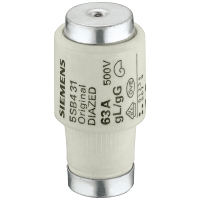 Wkładka topikowa DIAZED rozmiar DIII In=63 A In=500 V AC/440 V DC klasa robocza gG | 5SB4311 Siemens
