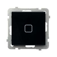 Łącznik dotykowy jednobiegunowy z podświetleniem ŁPD-1RS/m/32 czarne szkło SONATA TOUCH | ŁPD-1RS/m/32 Ospel