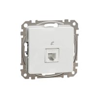 Gniazdo telefoniczne RJ11, białe, Sedna Design & Elements | SDD111491 Schneider Electric