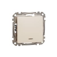 Łącznik 2-biegunowy z sygnalizacją załączenia 16AX, beżowy, Sedna Design & Elements | SDD112162N Schneider Electric